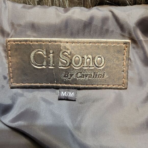 Ci Sono Faux Fur Vest in Gray Brown Multi Festival Boho Mobwife - Picture 7 of 10